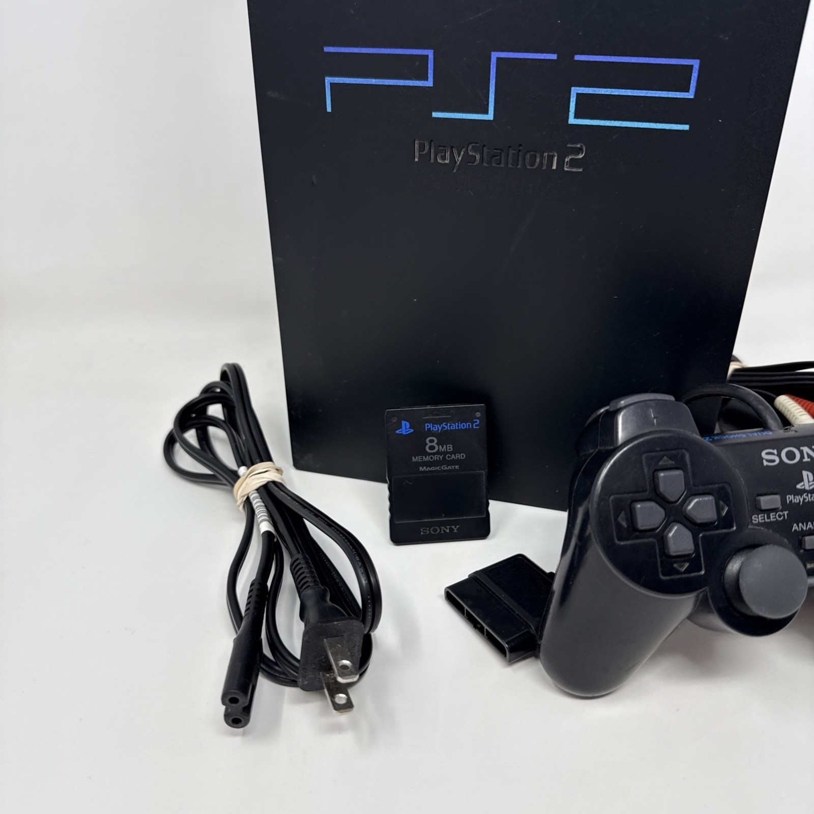 Sony Playstation 2 PS2 Fat Console W/ Cables And Memory Card (SCPH-39001) Works
