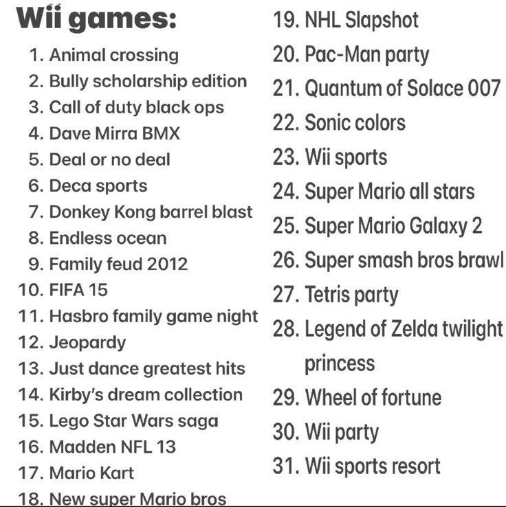 Nintendo Wii Console Bundle | 50 Games, Controller, Nunchucks & All Cords.