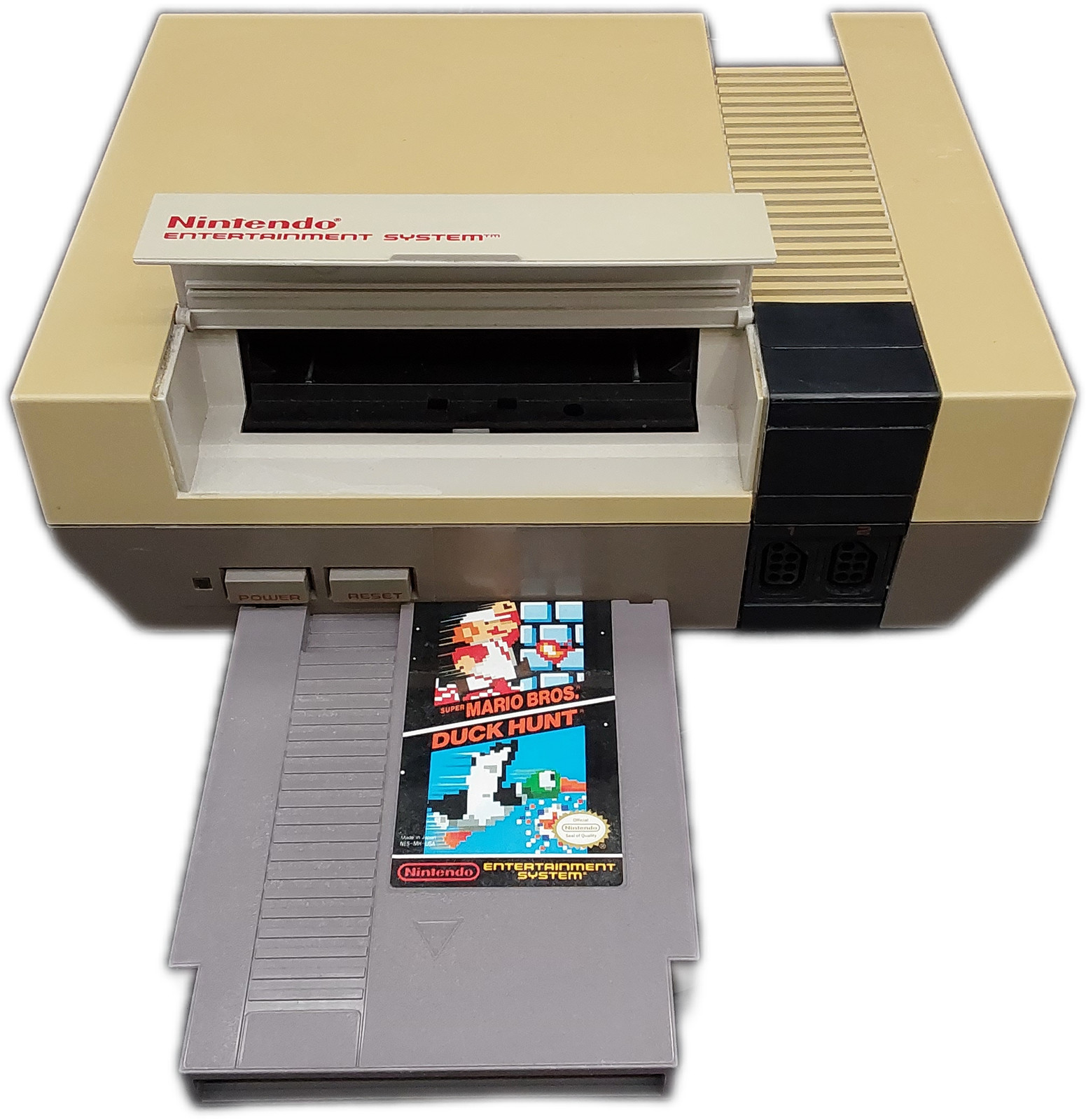 Nintendo NES-001 Console 2 Controllers Zapper Mario Duck Hunt