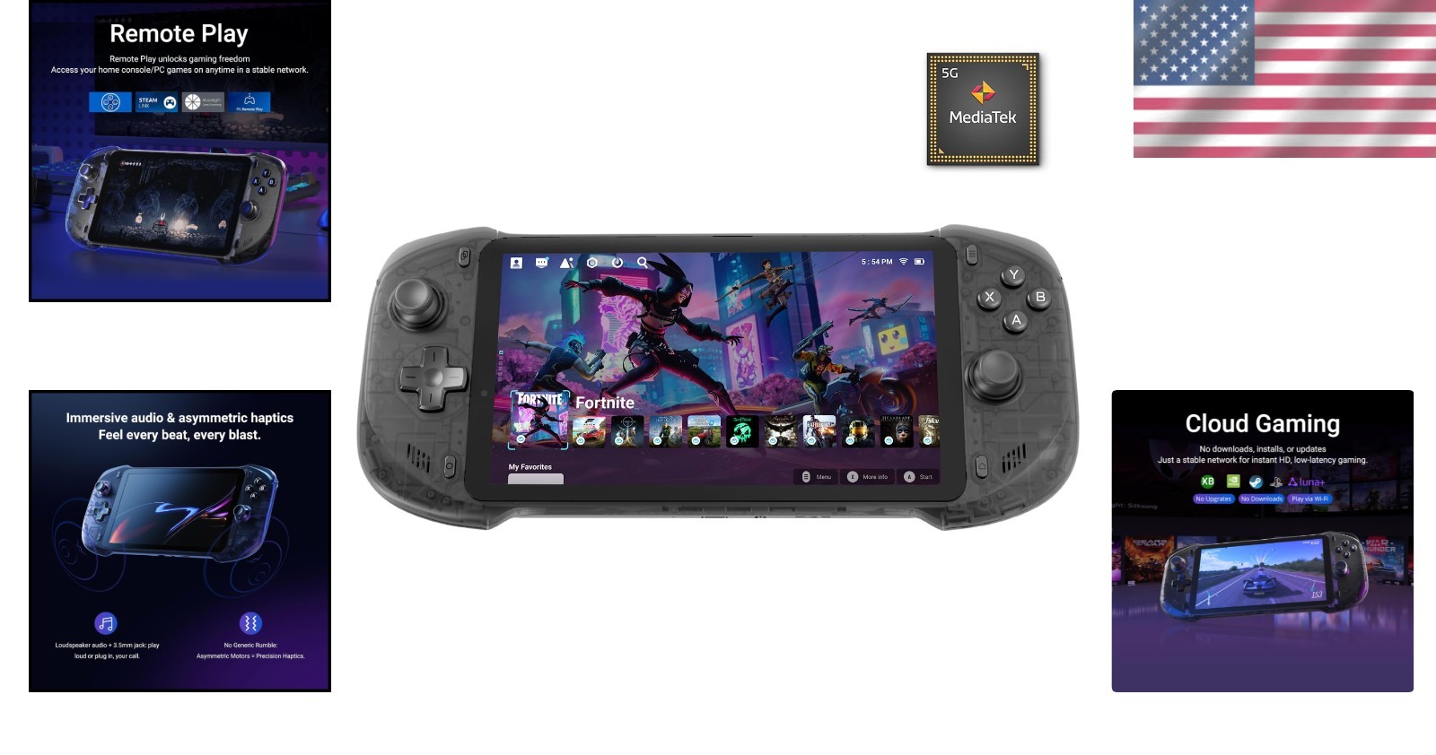 OnePro Handheld Console – Play Anywhere with 64GB Storage, Cloud & Retro Games!