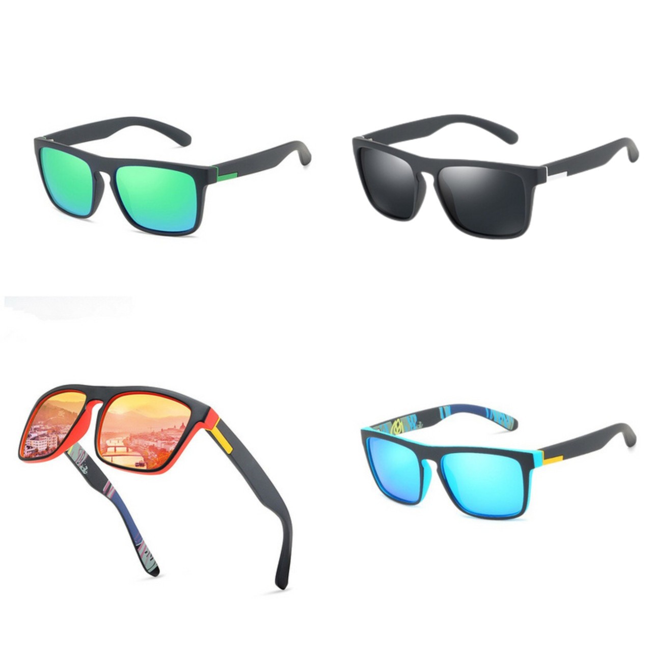 Square Sunglasses Men Driving Women Outdoor Glasses Polarized Sports Golfing