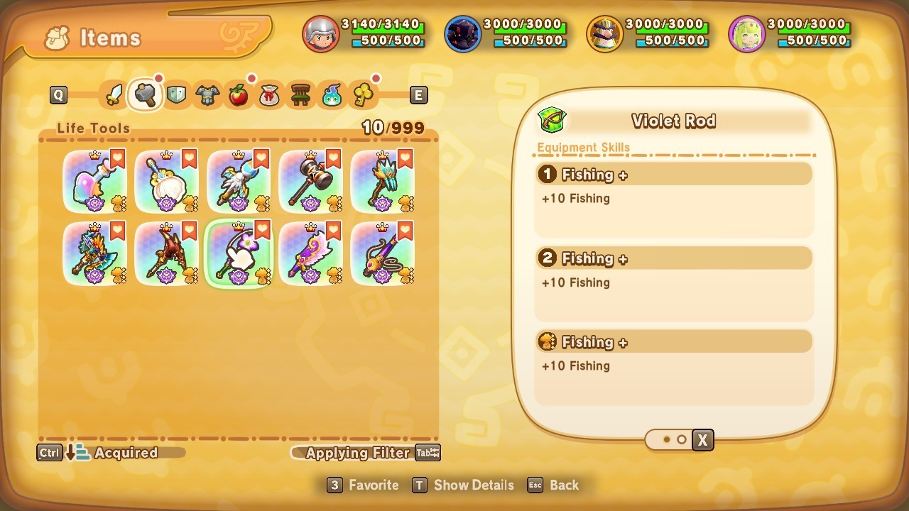 🛠️ Legendary Life Tools Set (All 9) – Fast Delivery – Fantasy Life i