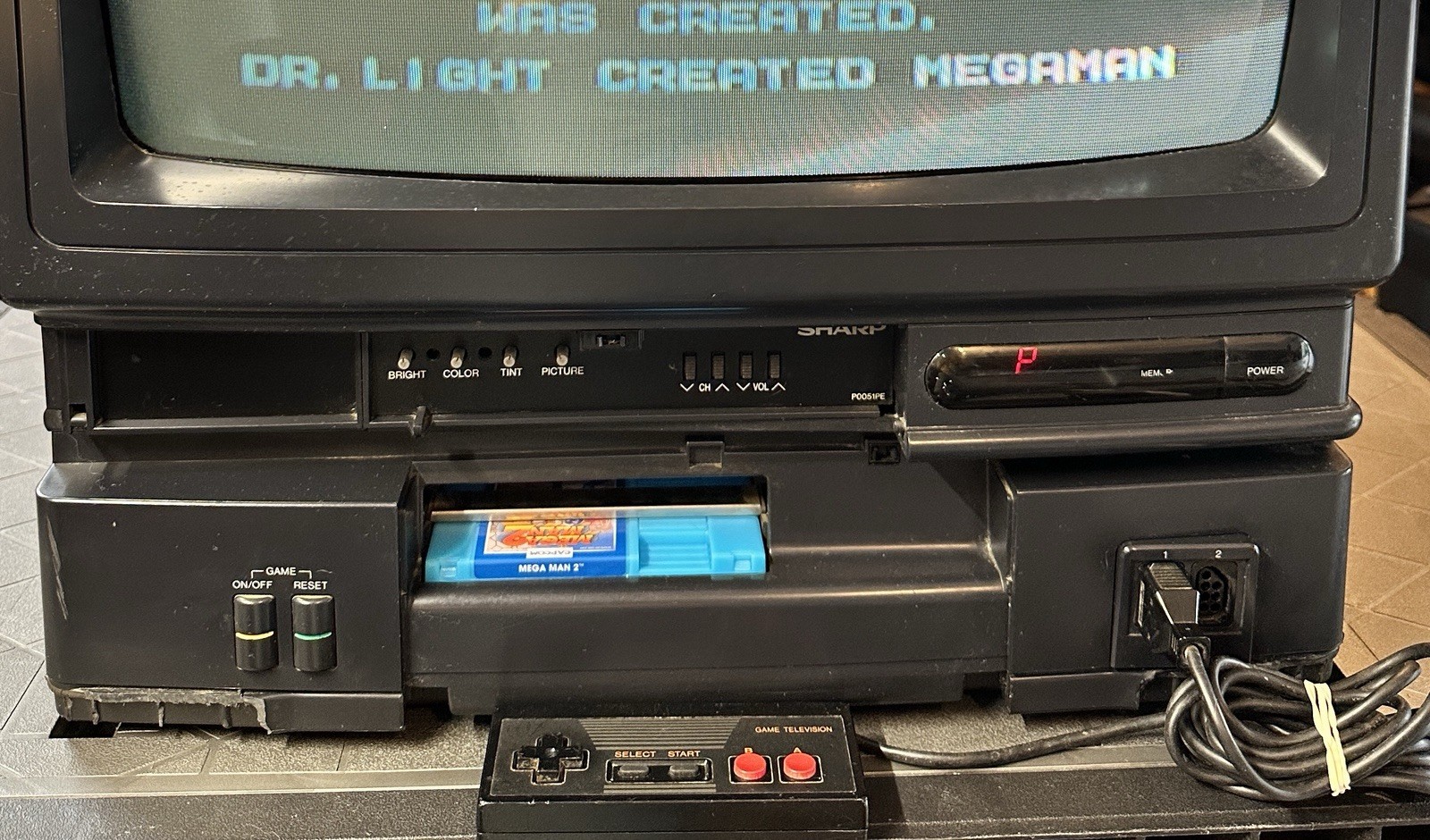 🔥 RARE Nintendo TV SHARP 19SV111 Controller NES Retro Mario Zelda 1 2 3 Power