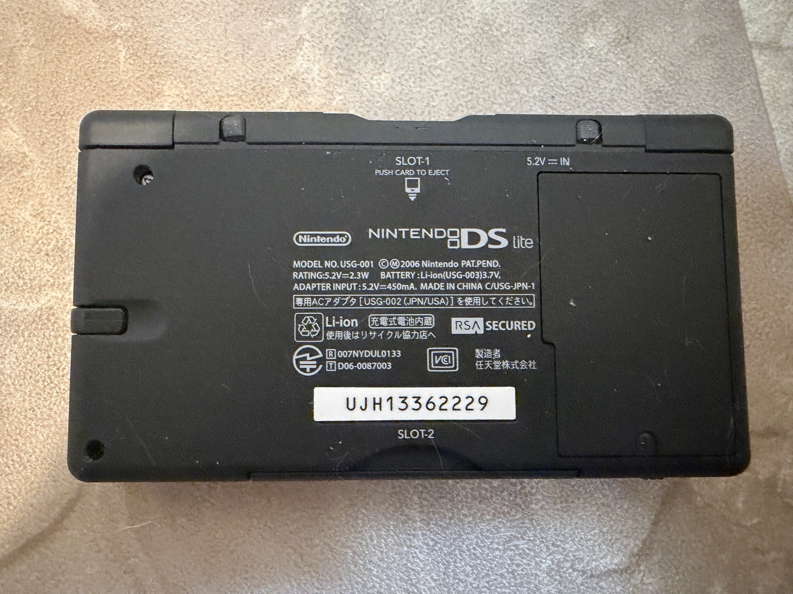 Nintendo DS Lite Crimson Handheld System – Red/Black TOUCH SCREEN BROKEN
