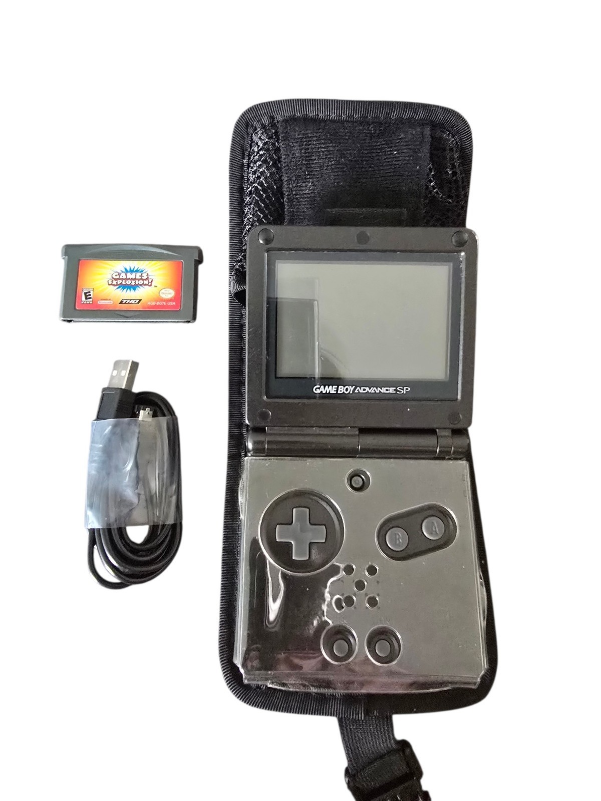 Bundle – Nintendo Gameboy Advance GBA SP Handheld System Console Black AGS-101