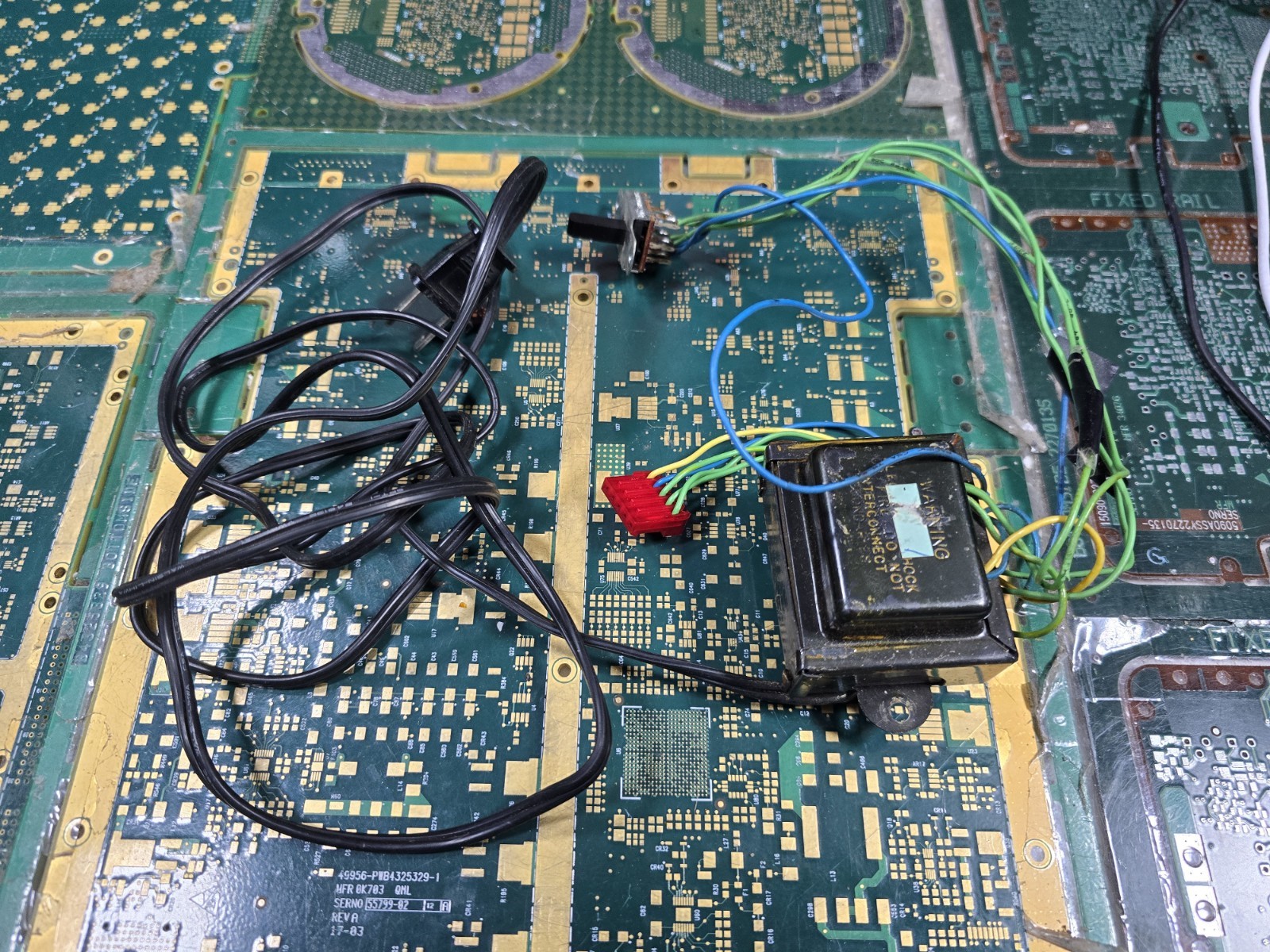 Mattel Electronics Intellivision Power Plug & Button-Good-Tested-Cut/Tape Wire