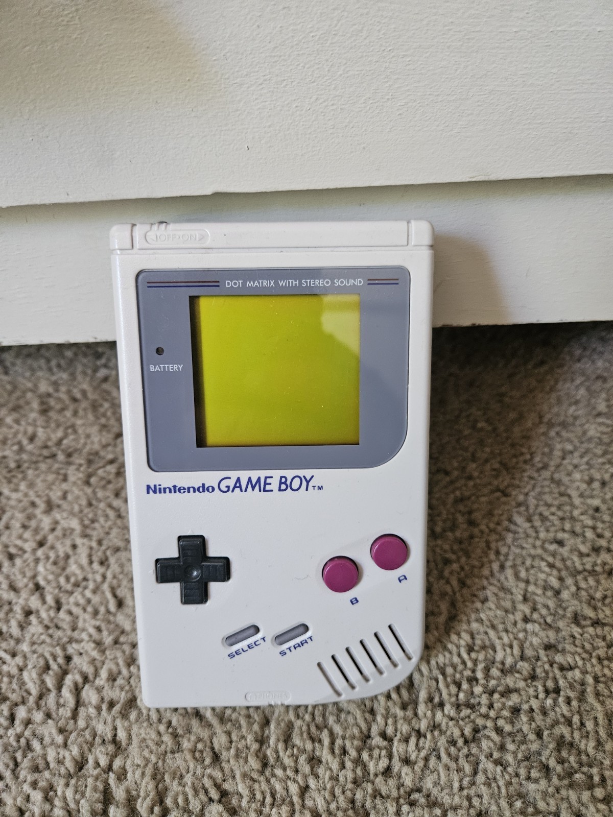 Nintendo Original Game Boy DMG-01 Handheld Console With Mario Land As Is