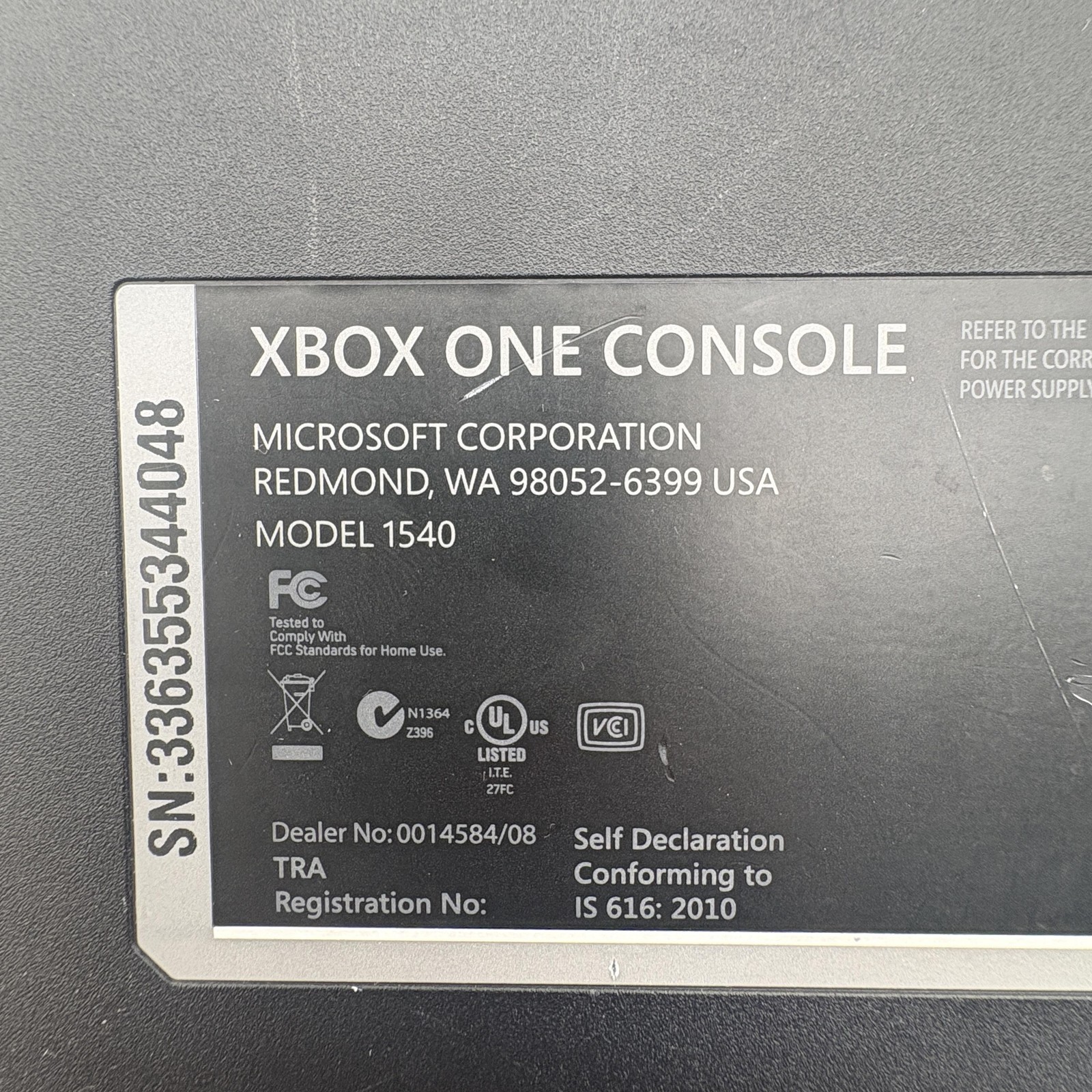 Microsoft Xbox One Console 1540 Black HDMI For Parts Not Working System Only
