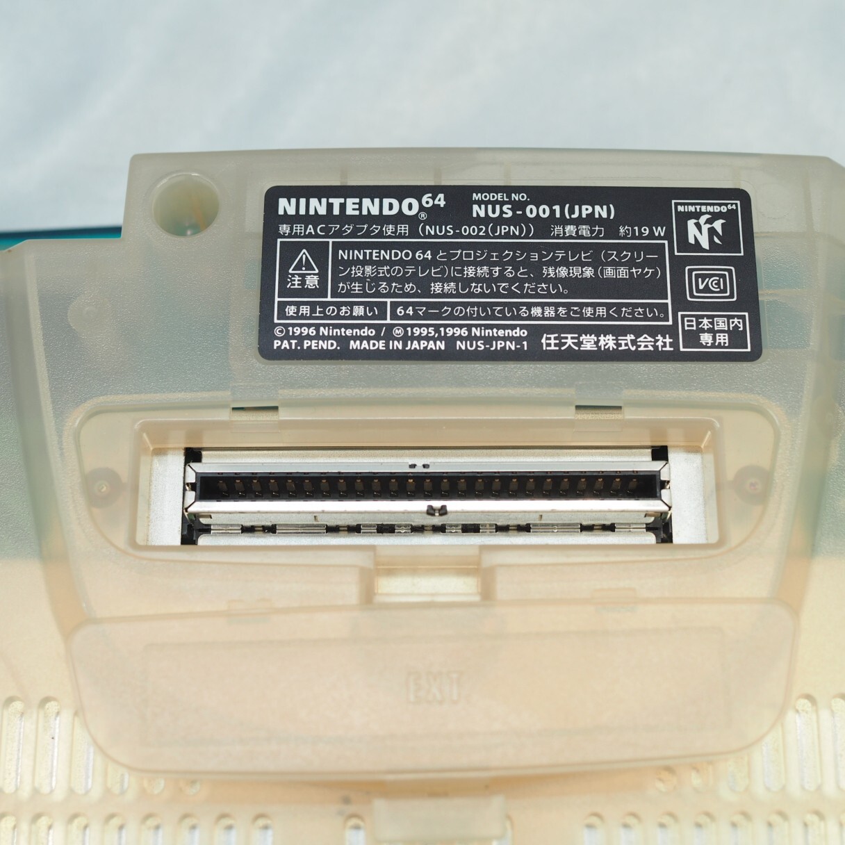 Nintendo 64 Console 2 Controllers NUS-001 Clear Blue Region Free Working Japan
