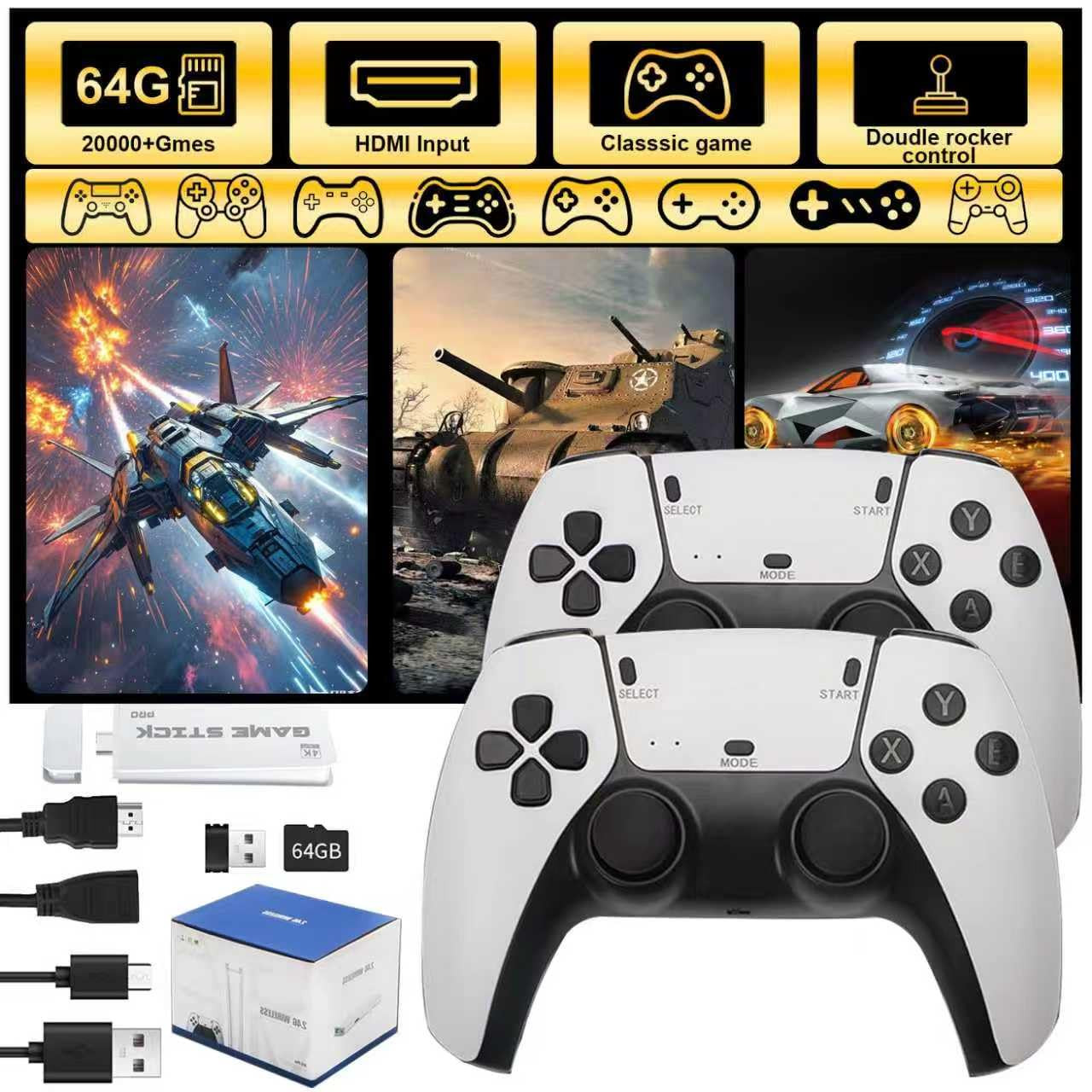 Retro Gaming Console, Game Stick,4K HDMI Output, 40,000+ Games and 23 Emulators,