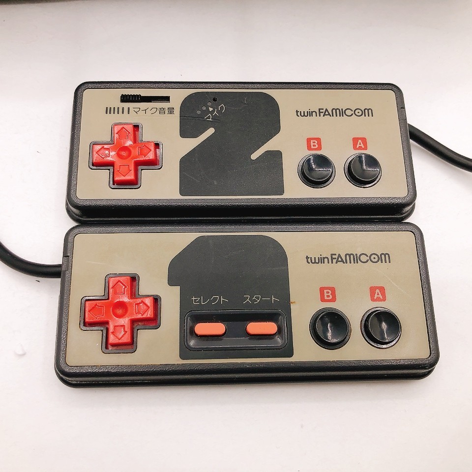 Sharp Twin Famicom Console System Black New Belt AN-500B Box Japanese Tested