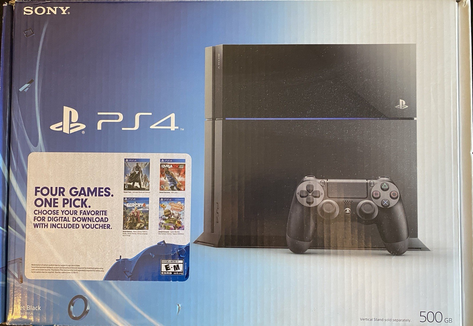 Sony Playstation 4 PS4 CUH-1115A 500GB Version Jet Black in Original Box
