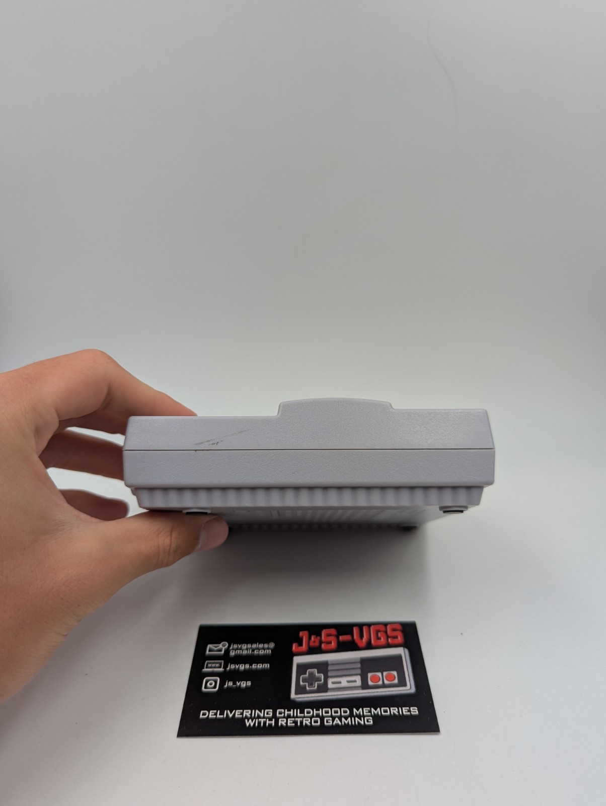 SNES Style Mini Console Clone Gray Non-Nintendo w/ Controller Cables