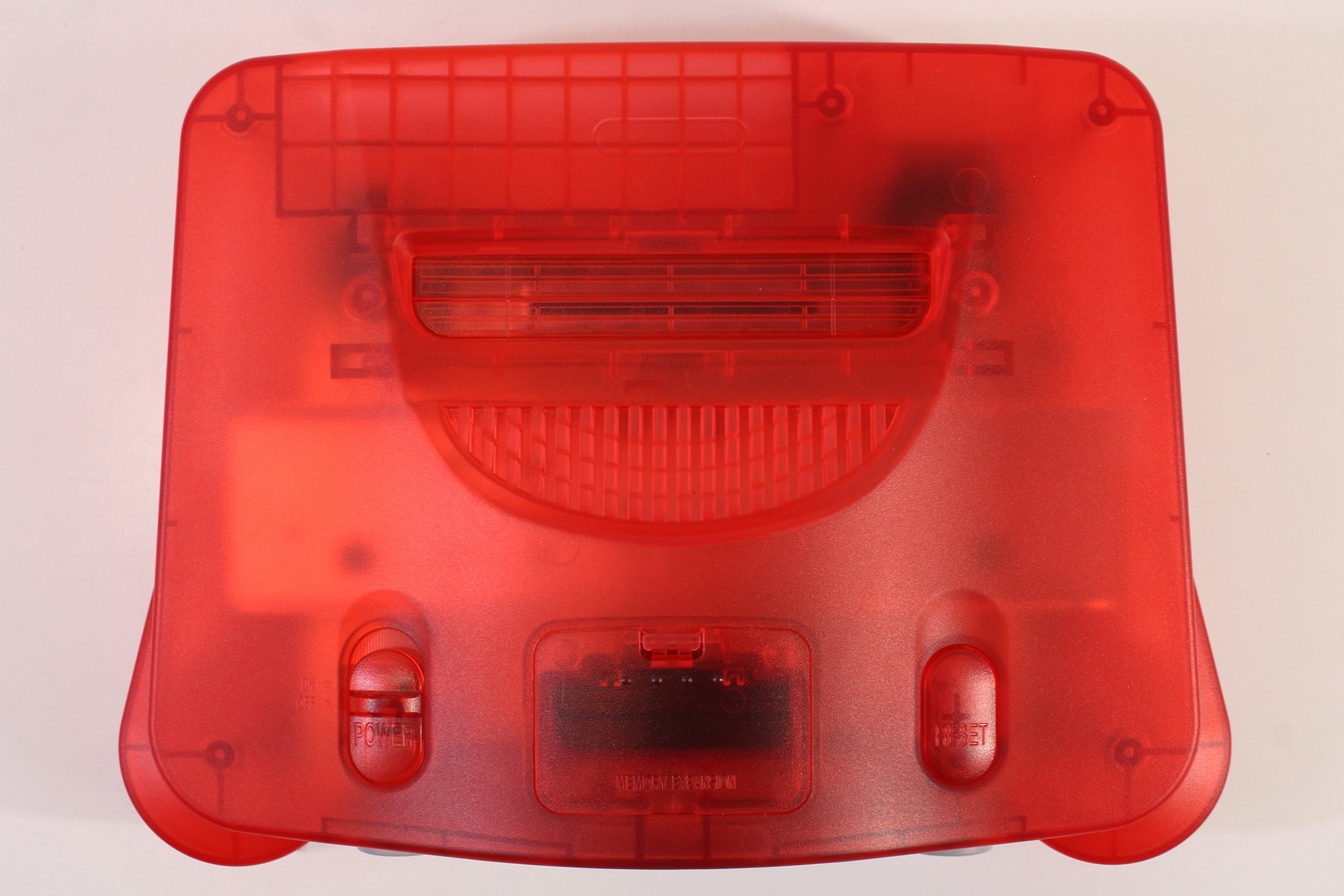Nintendo 64 Clear Transparent Red Console NTSC REGION FREE N64 Controller LED