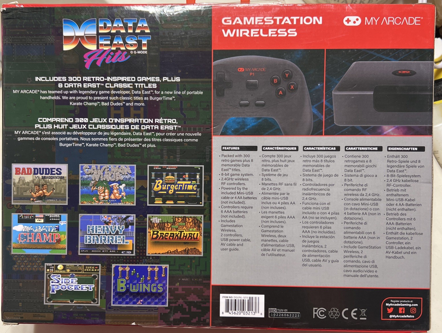 MY ARCADE GameStation Wireless Plug & Play Console 300+ Games w/ Data East Hits