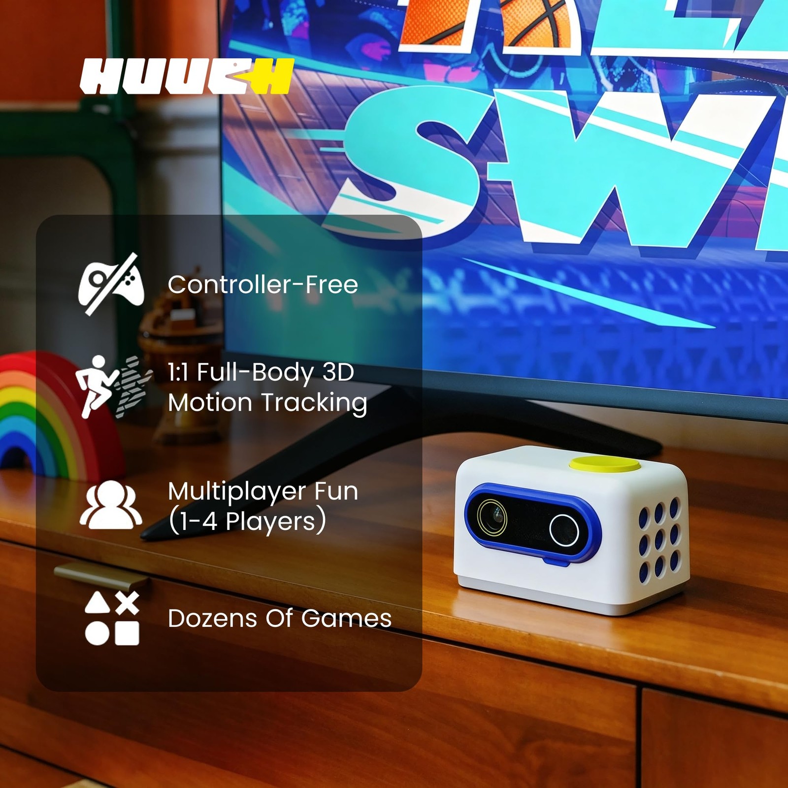 HUUCH Motion Bundle – 3D AI Full-Body Motion Console for Kids and Families, 6…