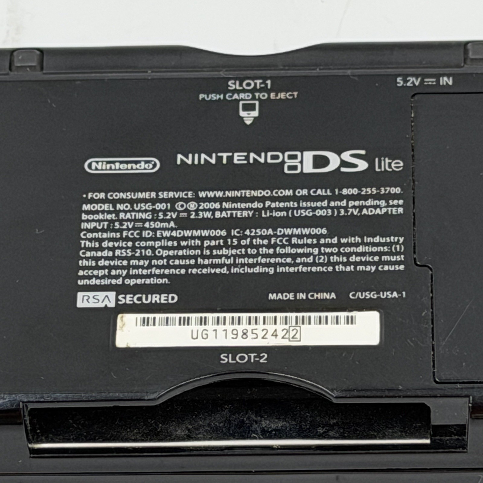 Nintendo DS Lite Black Handheld Console System Lot 9 Games, Case, Chargers Works