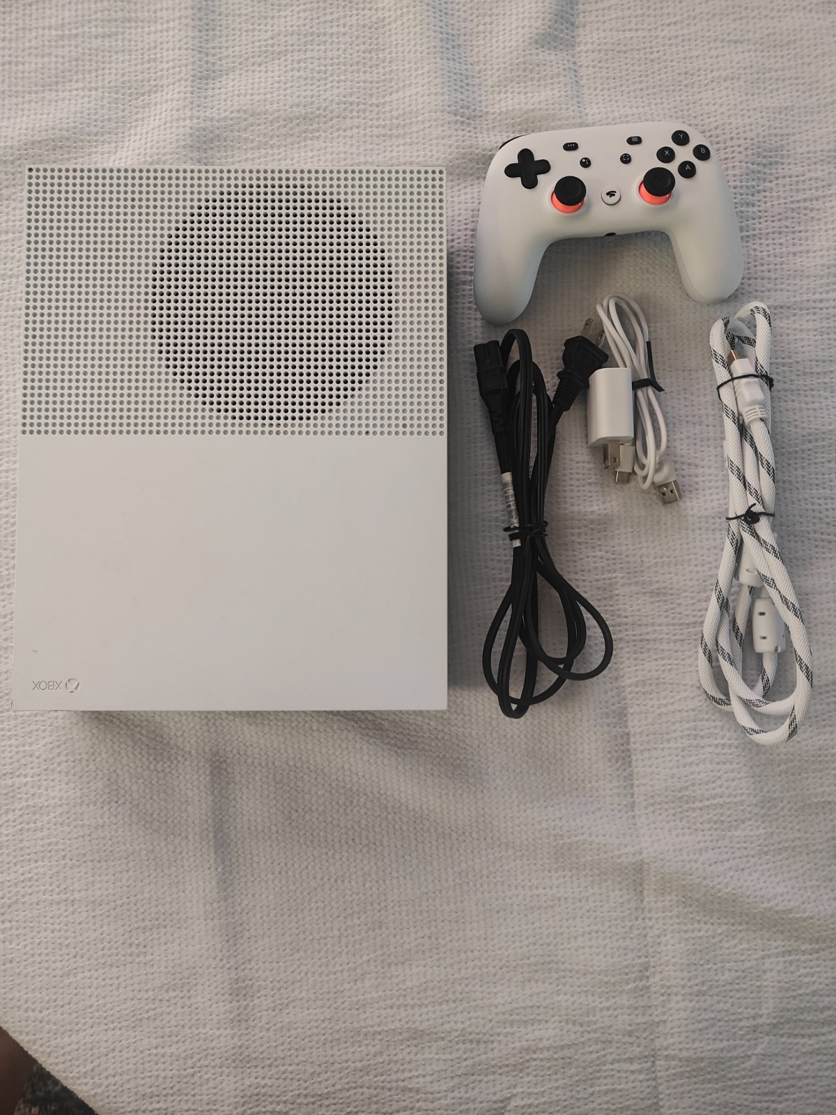 Xbox One S 1681 White Console w/ Power Cable Tested Working