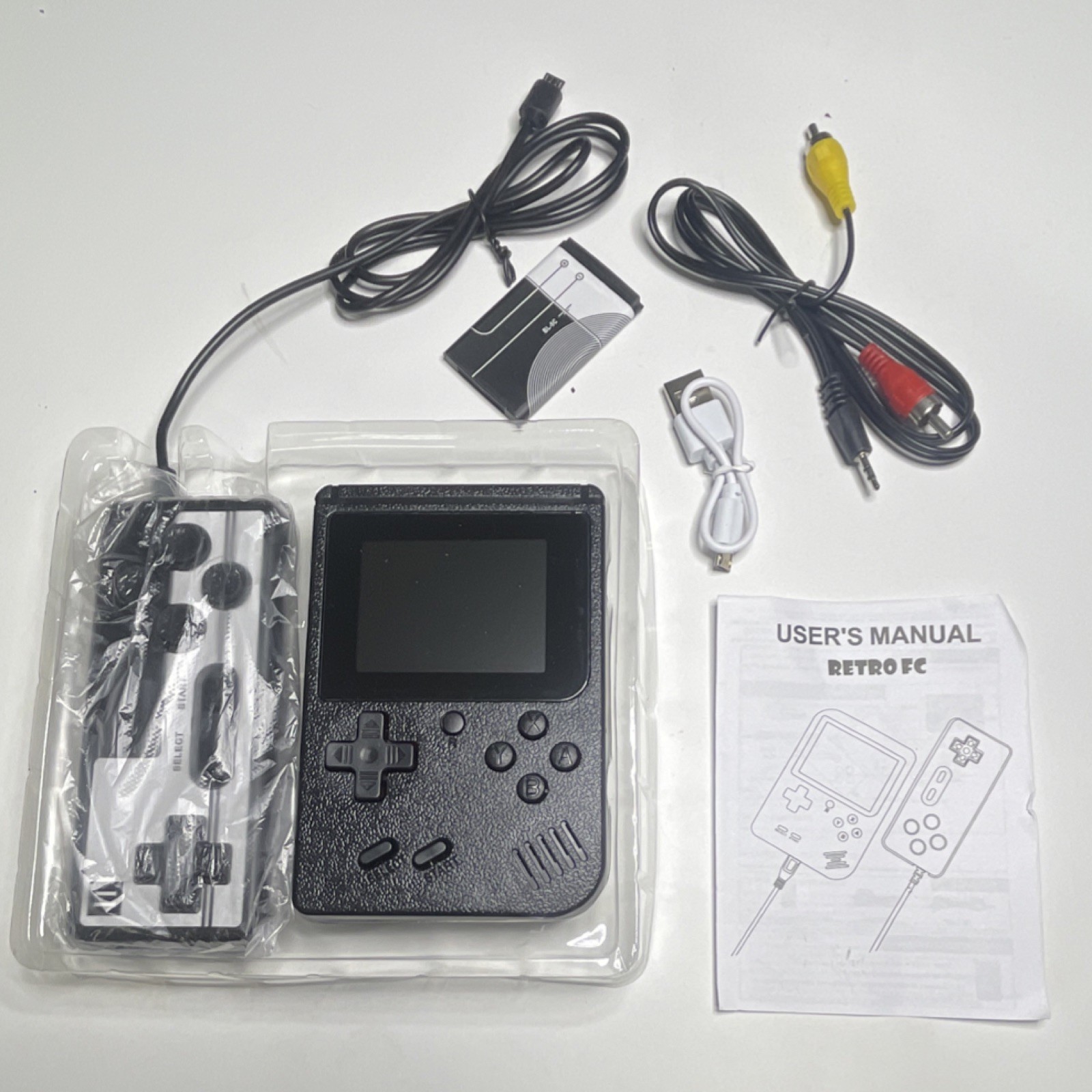 Two Large Screen Mini Handheld Digital Retro Game System