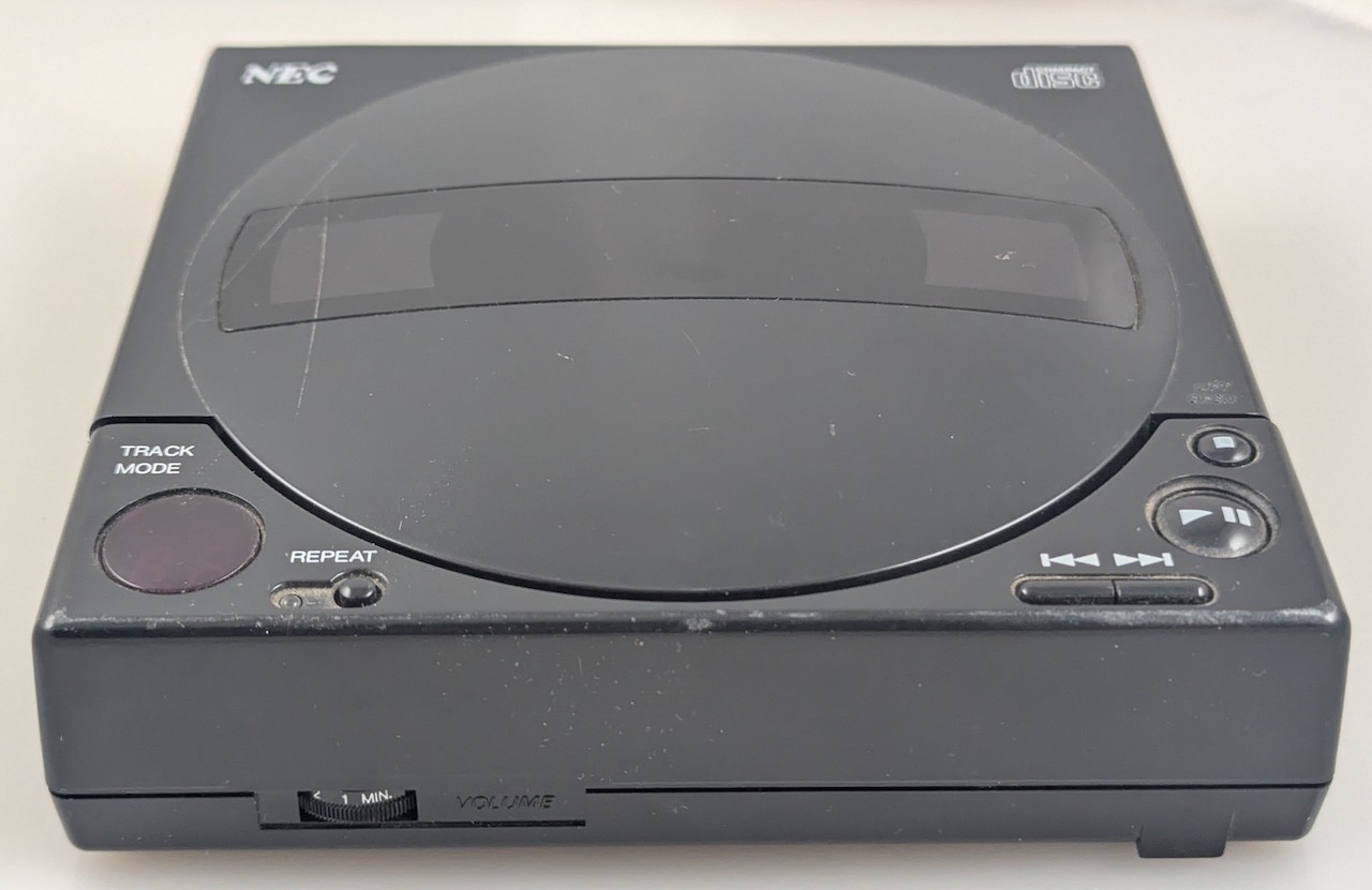 NEC TurboGrafx CD + Docking Bay Base FOR PARTS OR REPAIR