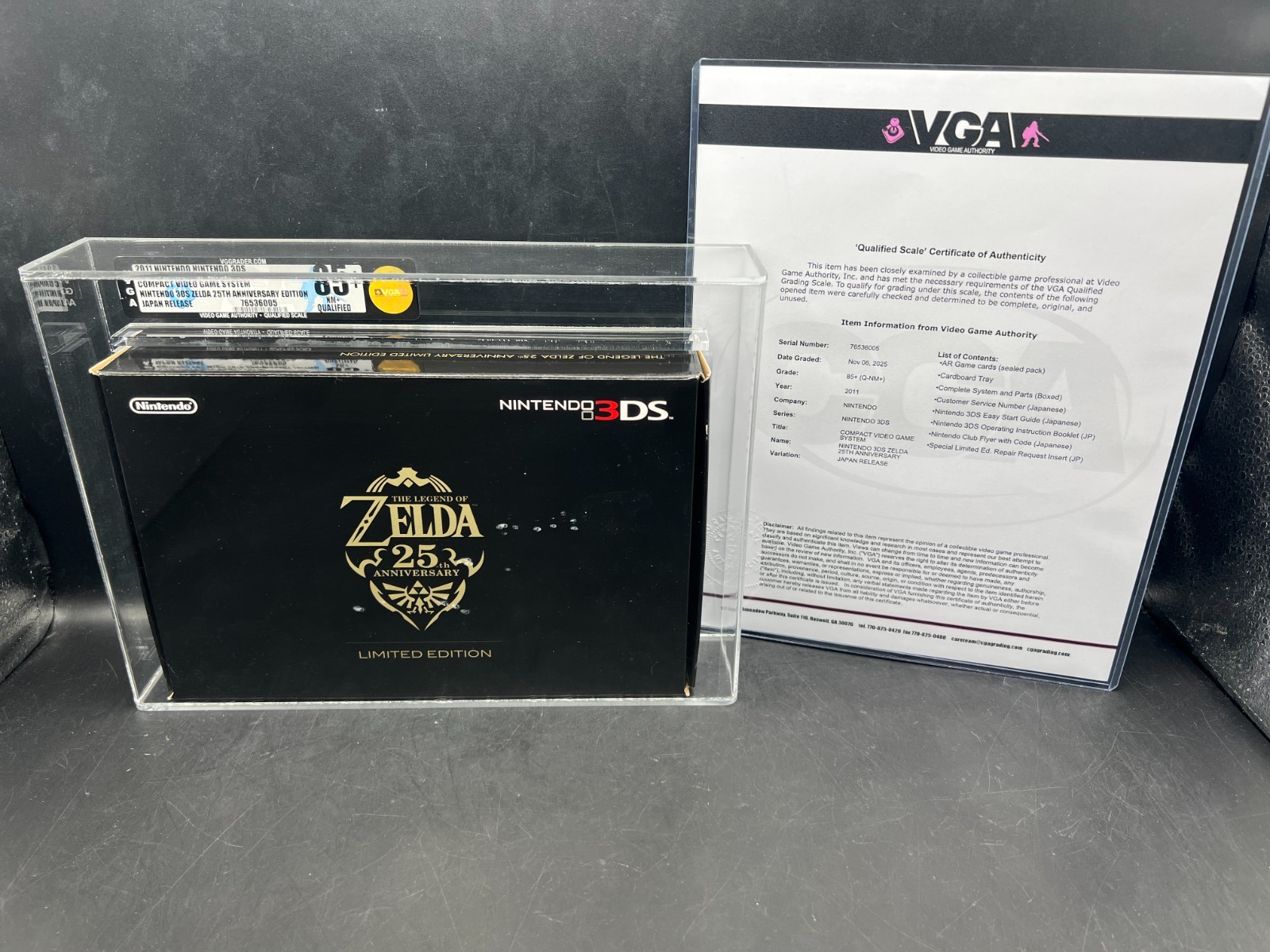 Nintendo 3DS Legend of Zelda 25th Anniversary Edition VGA 85+ UNUSED IN BOX