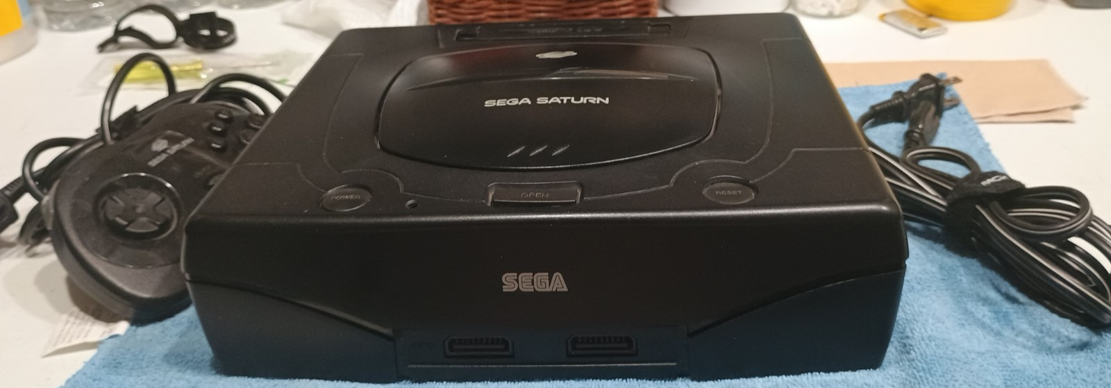 Sega Saturn Console Black MK-8000A Phoebe ODE Laser Bear SD Mount 32GB SanDisk