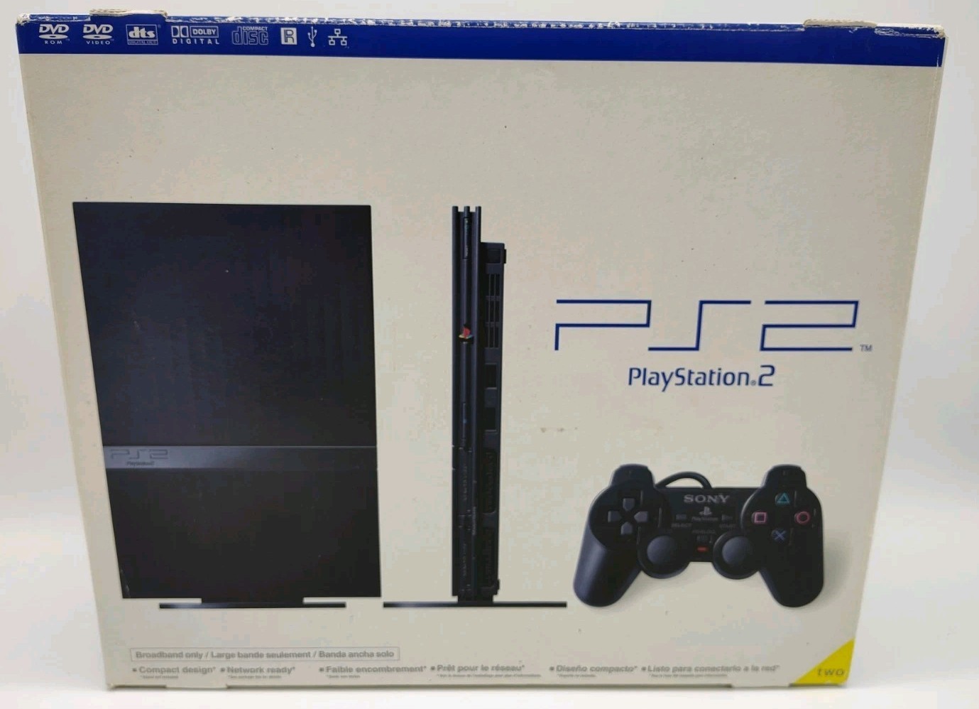 Sony Playstation 2 Console Slim SCPH-77001 Box ONLY + Cardboard + Case Protector