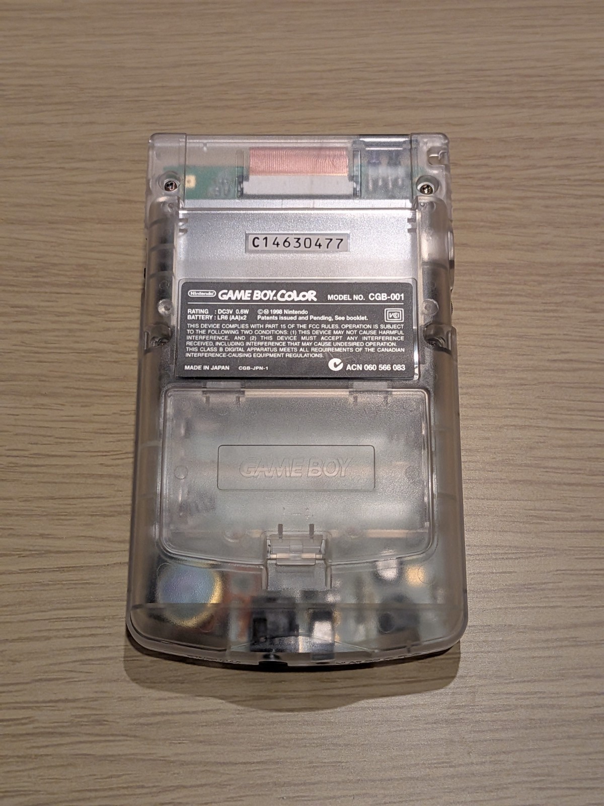 Nintendo Game Boy Color Clear Console Japanese Boxed Tested + Pokemon Yellow