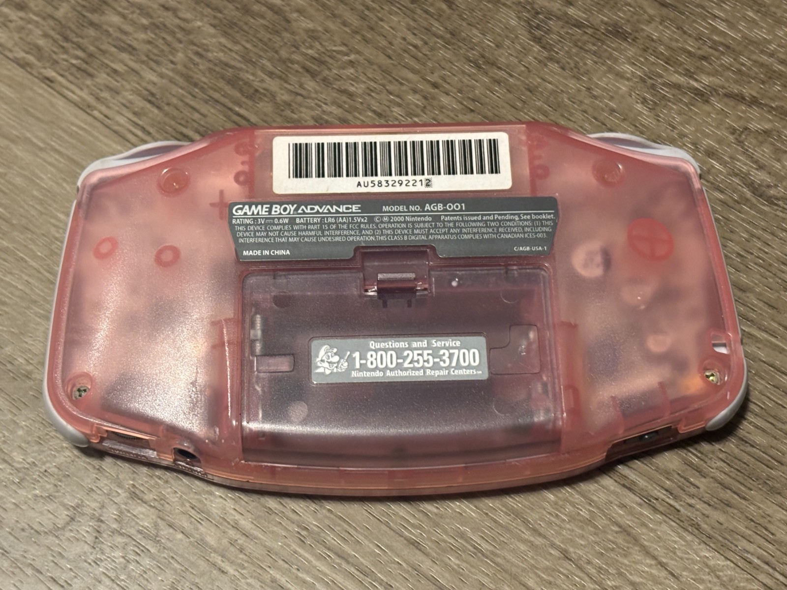 Nintendo Game Boy Advance Pink Console Handheld System GBA Tested OEM AGB-001