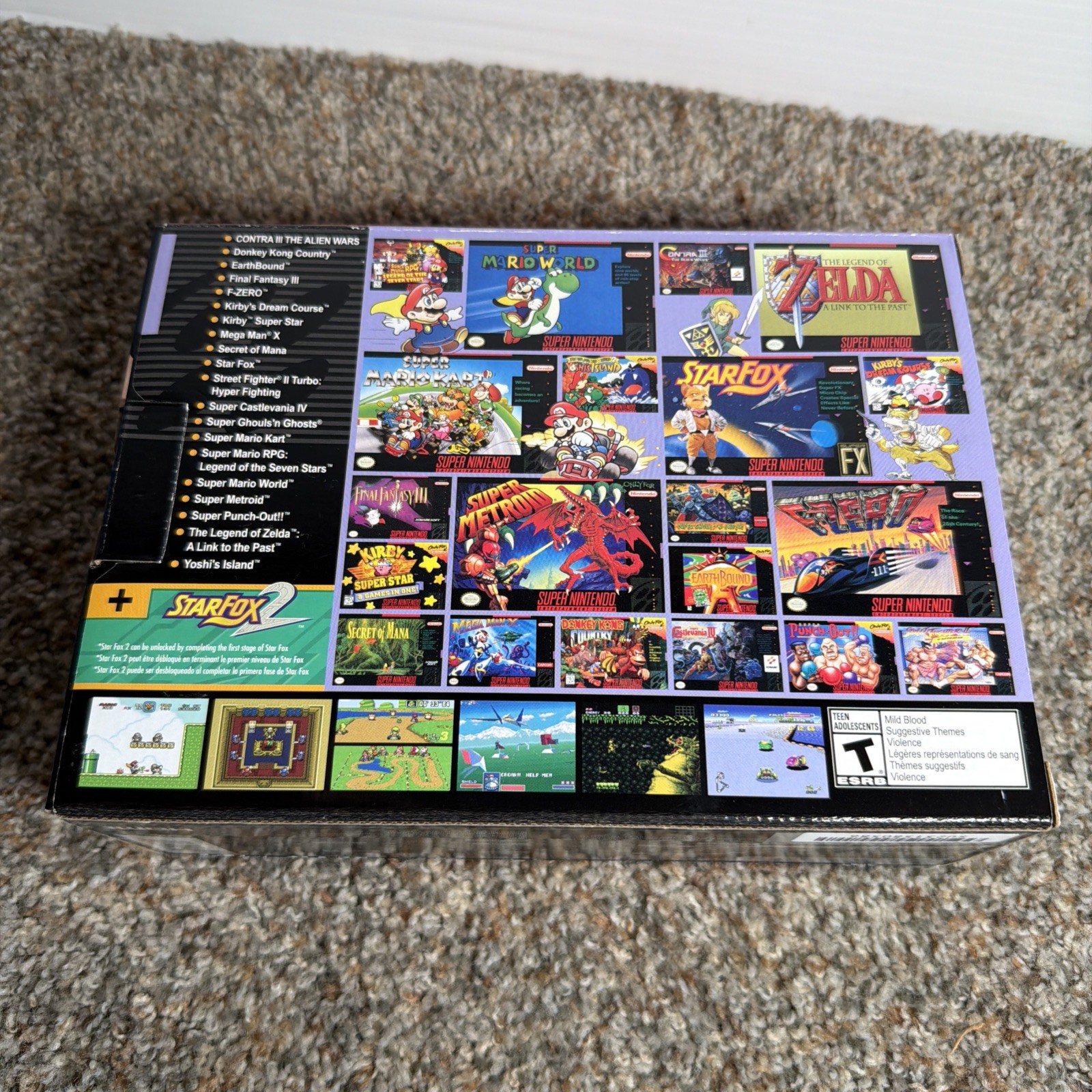 Authentic USA SNES Super Nintendo Classic Mini System NEW! 21 Games! SUPER MARIO