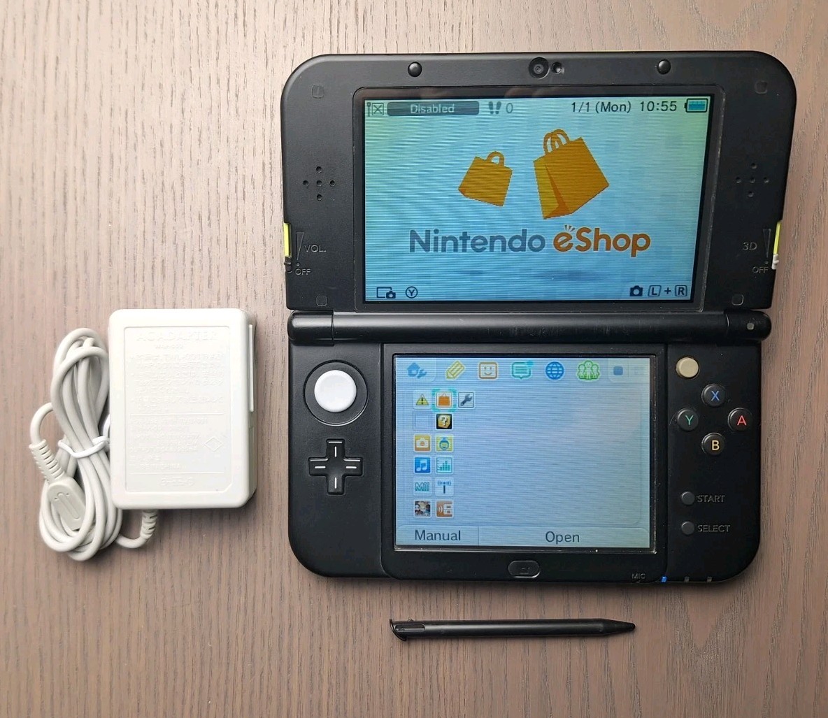 New Nintendo 3DS XL Lime Black | Charger + 32GB SD Card | Region Free DUAL IPS