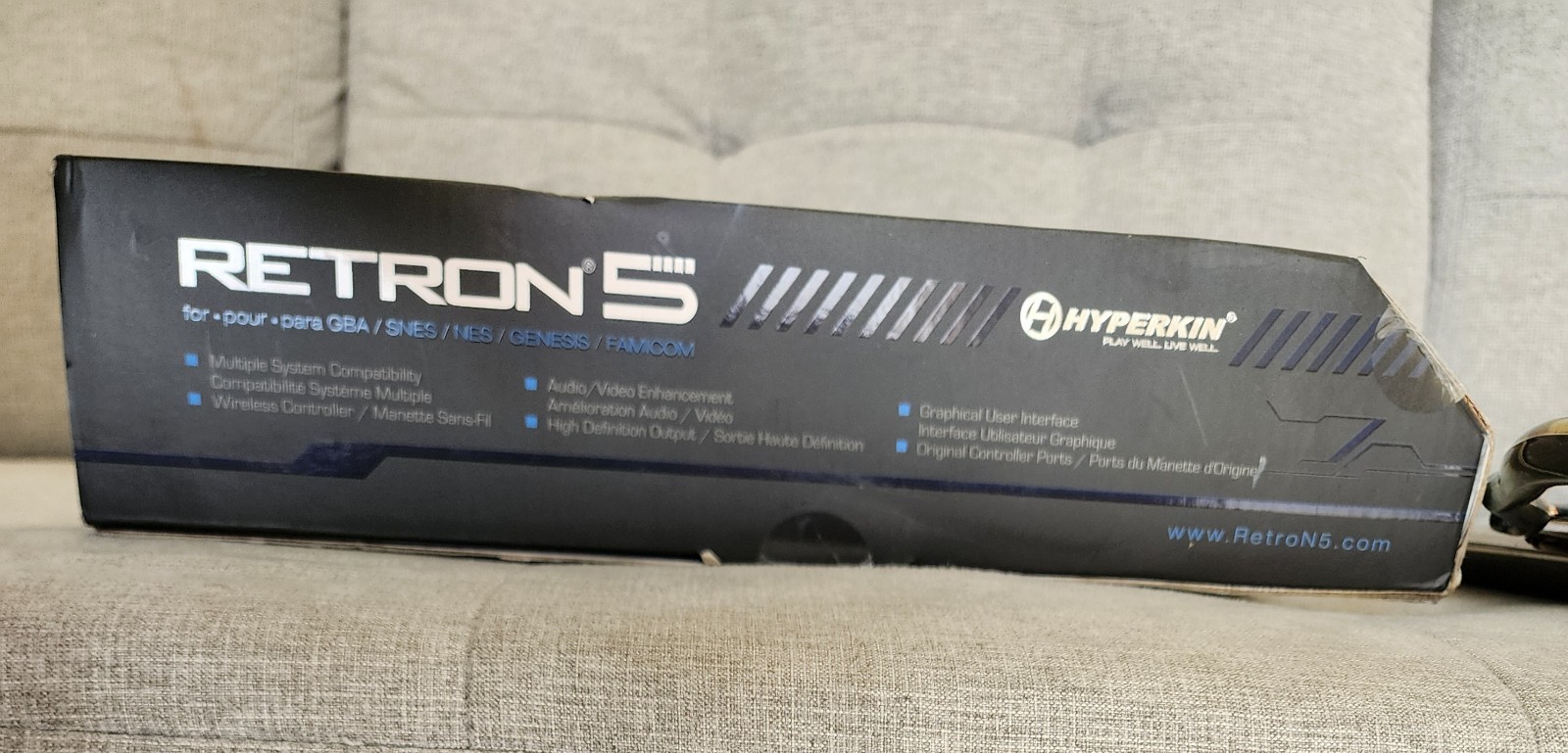 Hyperkin Retron 5 Launch Edition Gray Console – Complete – Tested – Authentic