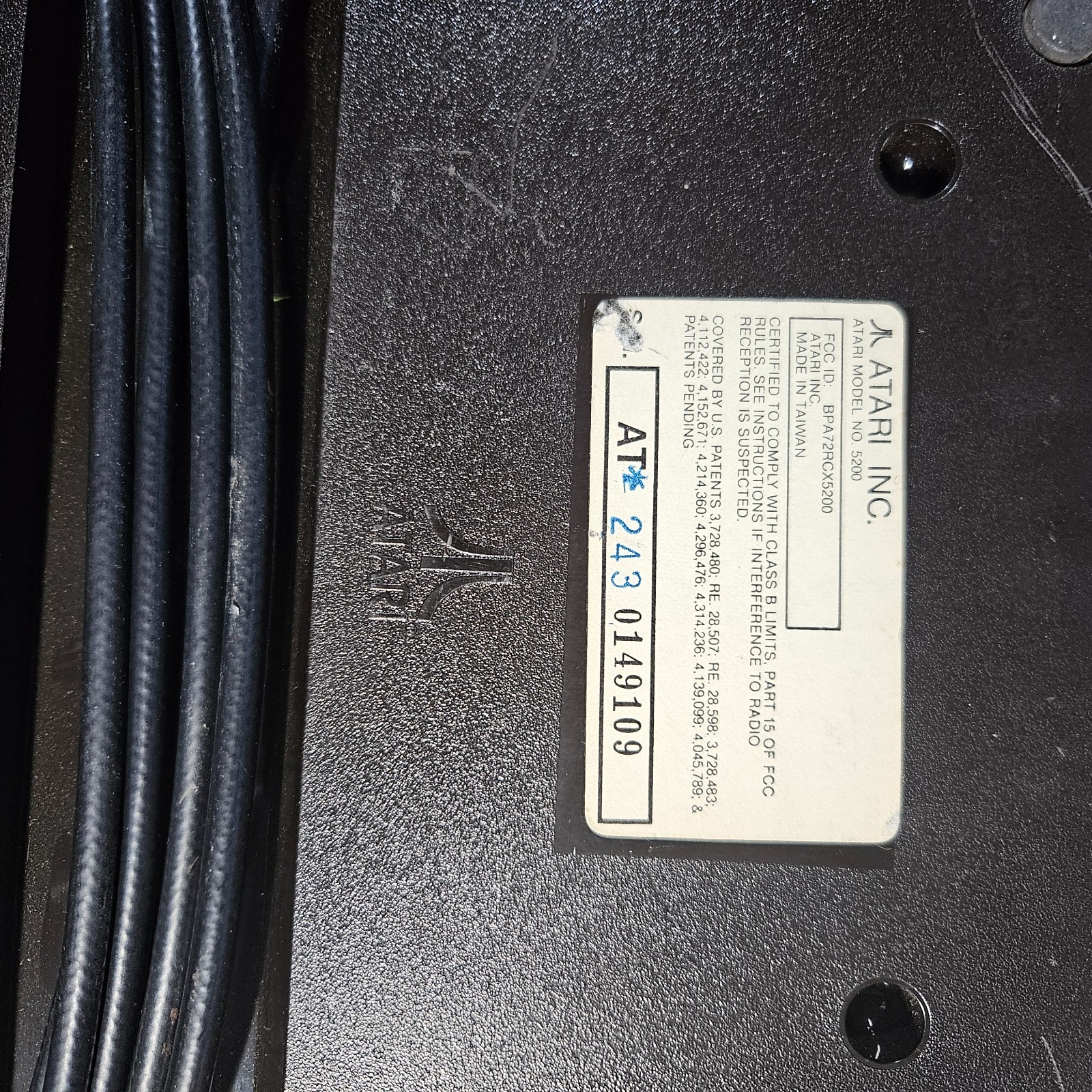 Atari 5200 Video Game Console Black (System) Console PARTS Only 4 Port