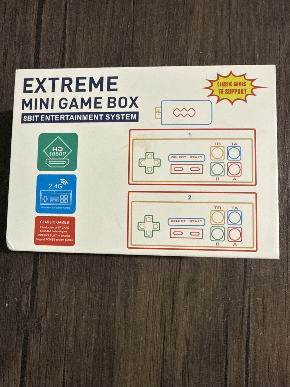 EXTREME Mini Video Game Box HD 1080P 2.4G Wireless for 8BIT Plug & Play