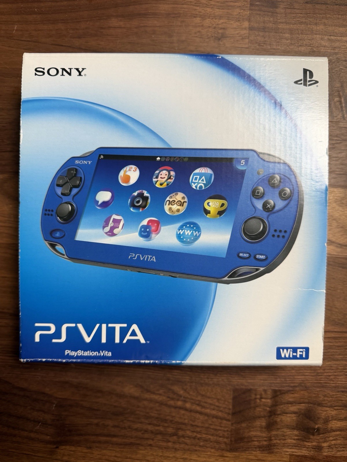 Sony PS Vita Slim Aqua Blue PCH-2000 Japanese With Box USB Cable Tested Working