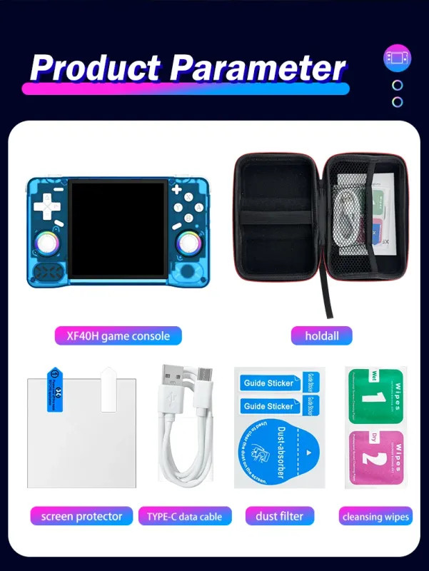 Newest XF40H Retro Handheld Game Console Linux 4.0” IPS Screen Supports