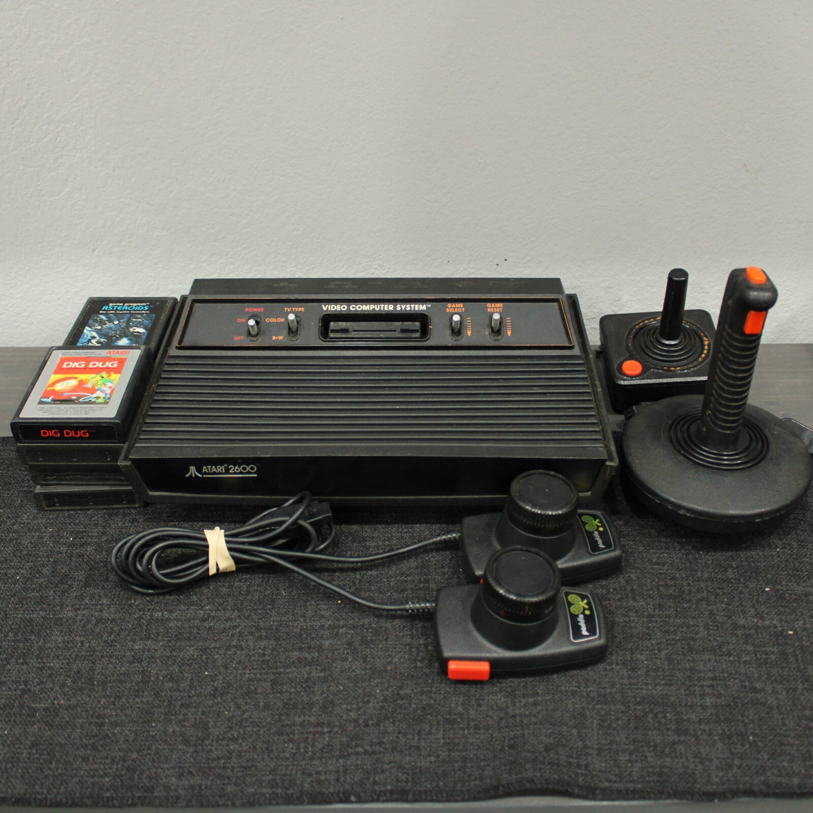 Atari 2600 Darth Vader Black Console Bundle w/ Controllers & Games Tested/Works