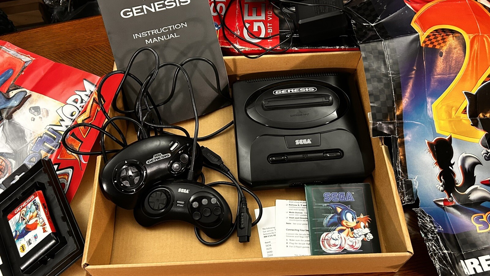 Genesis II Sonic the Hedgehog 2 Bundle Console Video Game System Complete in Box
