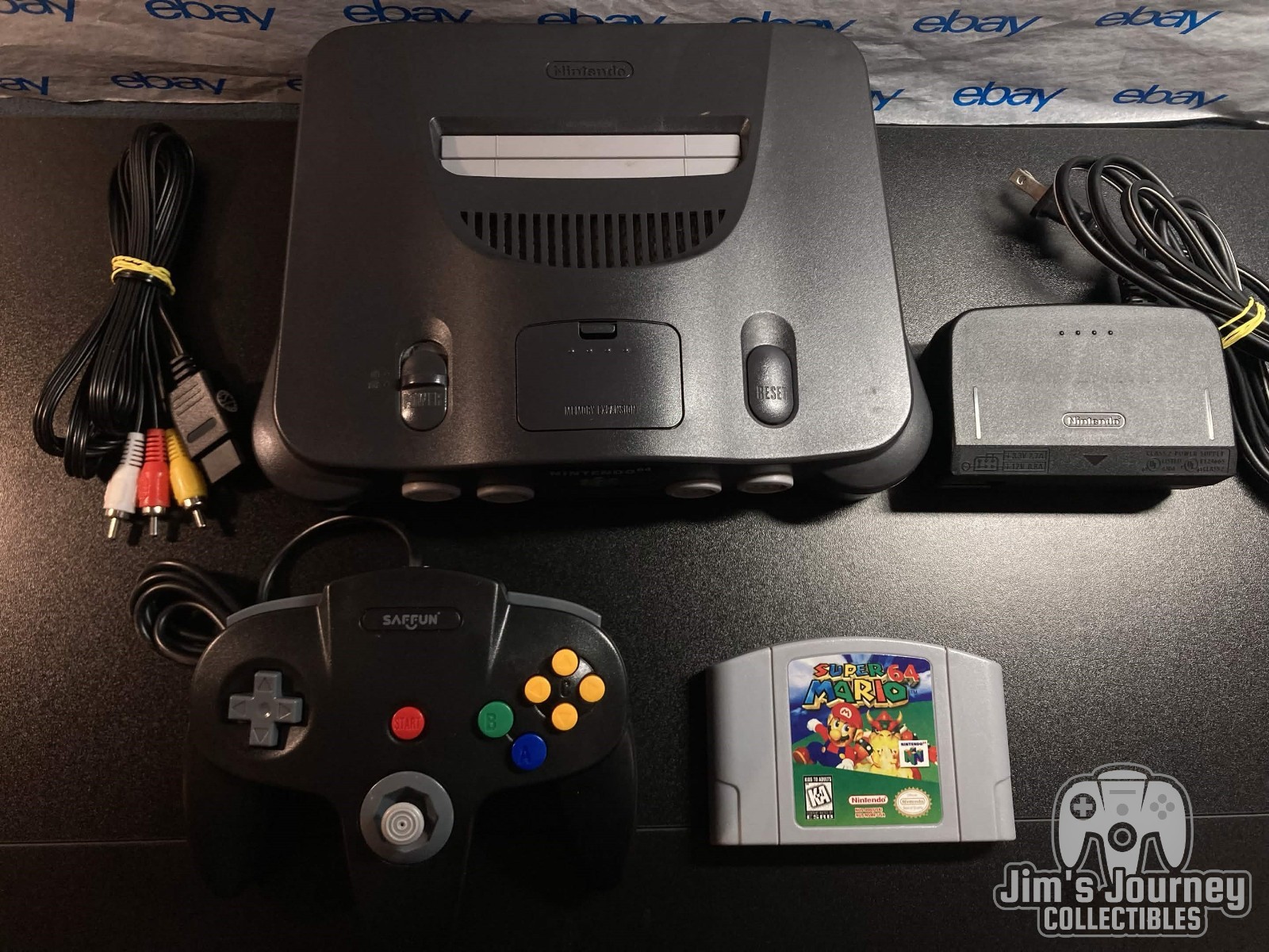 Nintendo 64 N64 Console + Super Mario 64+Controller+Cords