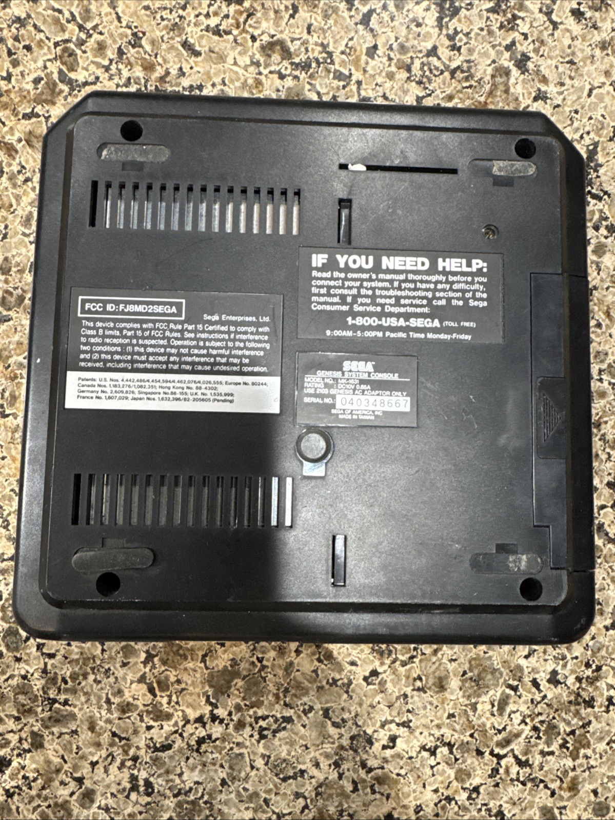 Sega Genesis Model 2 (MK-1631) Console Only Good Condition UNTESTED