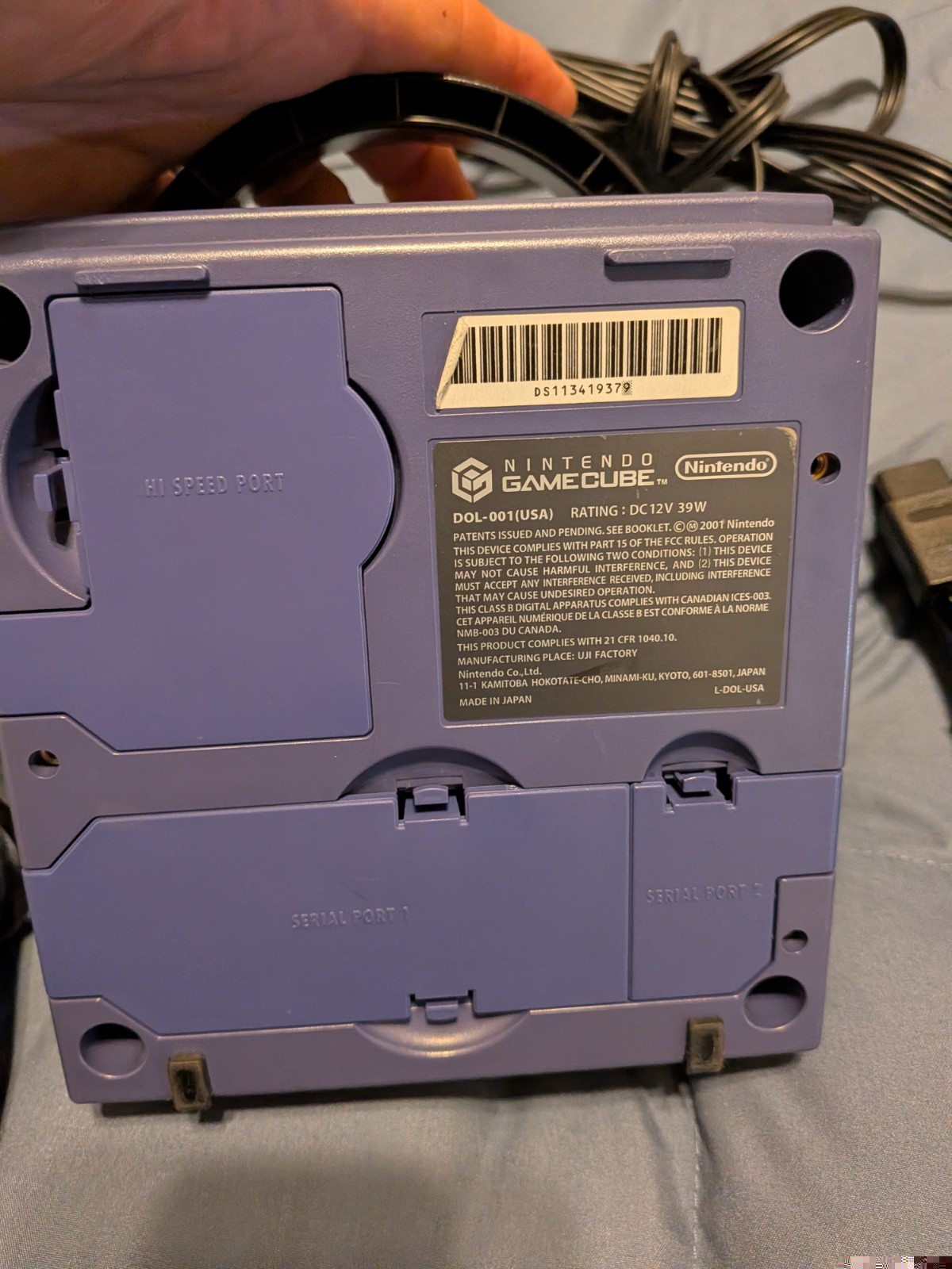 Nintendo Game Cube Console System-Controller-All Cables-Purple DOL-001