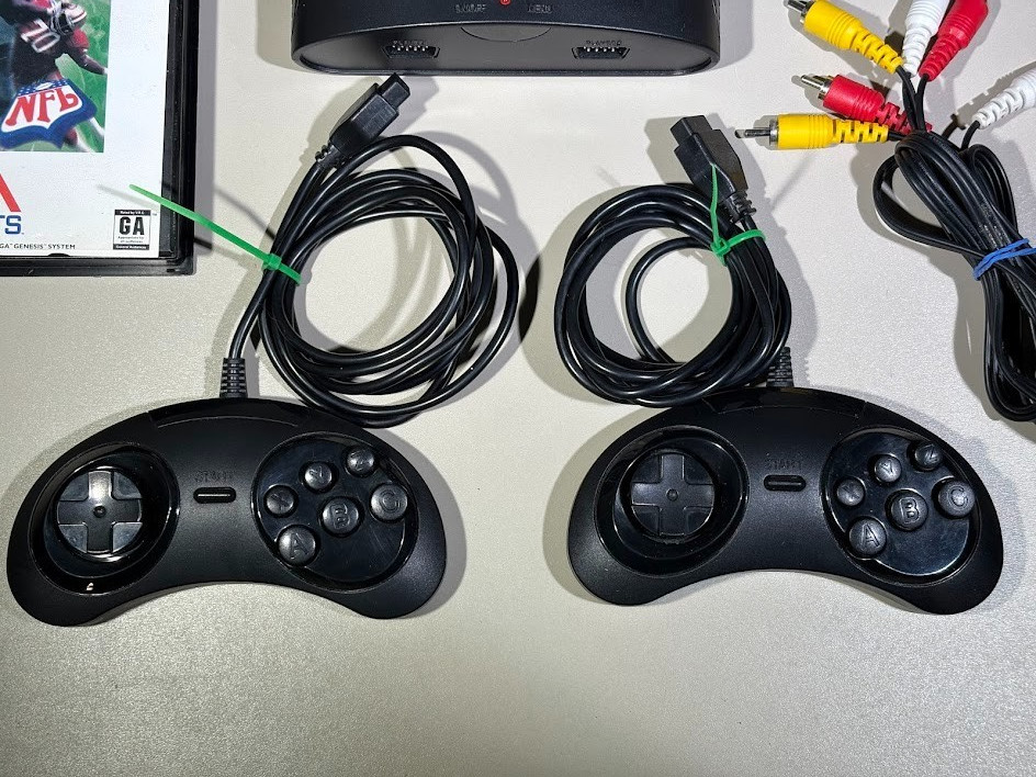 Sega Genesis Classic AtGames Bundle – Works Perfectly – NBA 94 & Madden 92