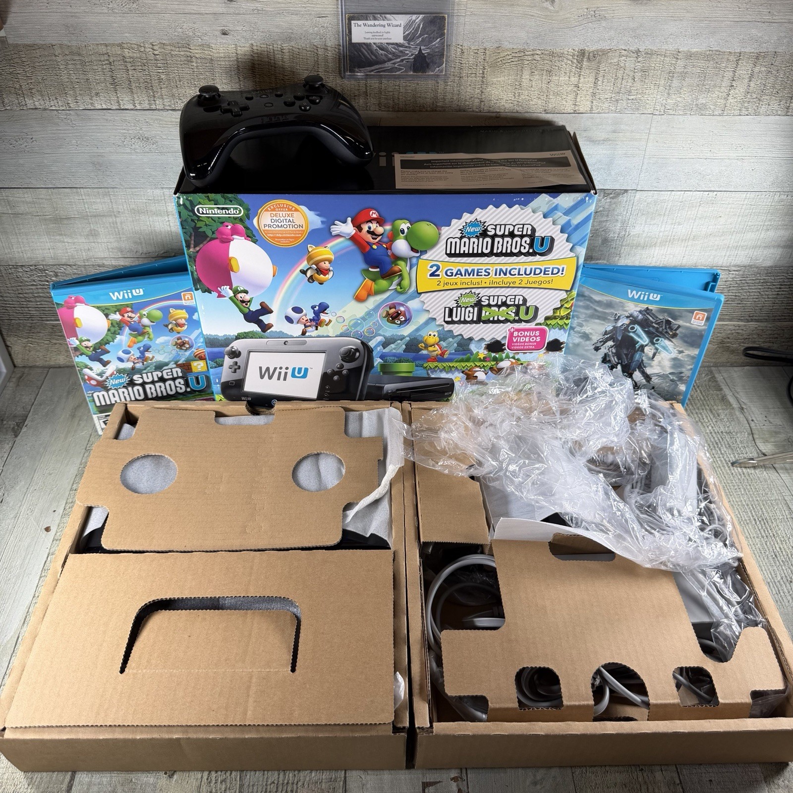 Nintendo Wii U 32GB Mario & Luigi Deluxe Set Tested + Mario Bros U & Luigi U CIB