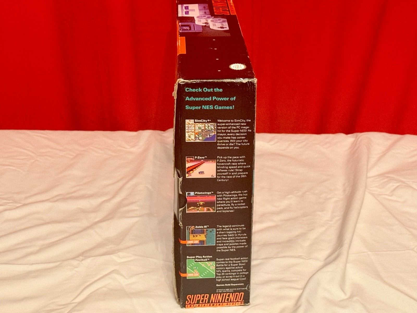 Super Nintendo Super Set System Super Mario World + Super Scope Six