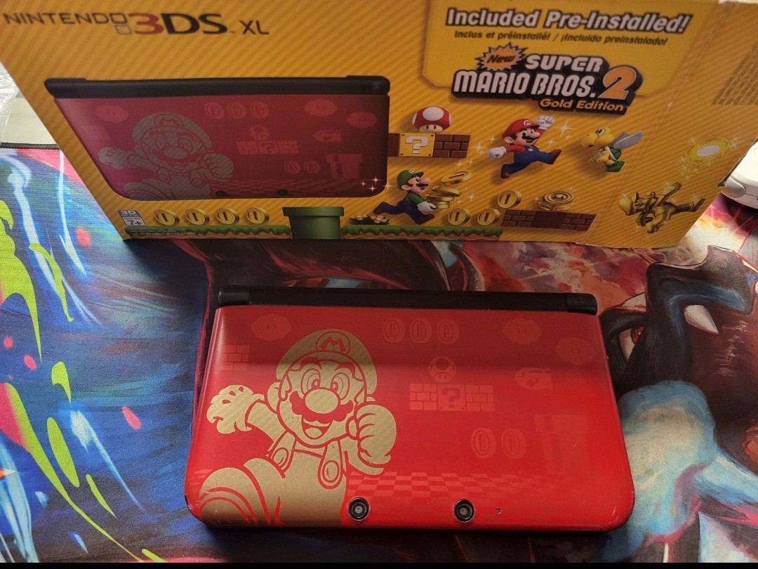Nintendo 3DS XL Limited Edition 1GB Red Handheld Console – Super Mario Bros. 2