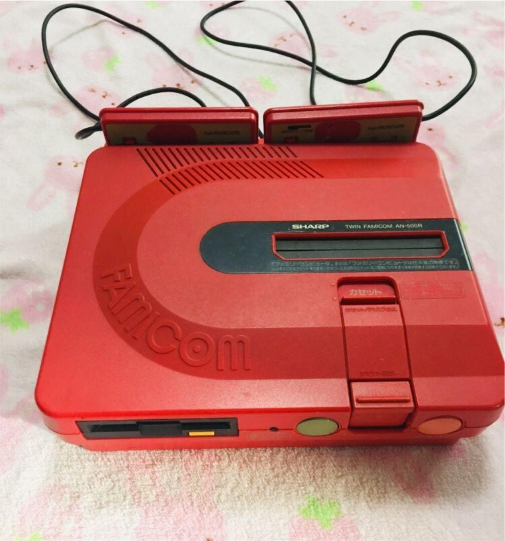Sharp Twin Famicom console system Choose Red Black NTSC-J Nintendo
