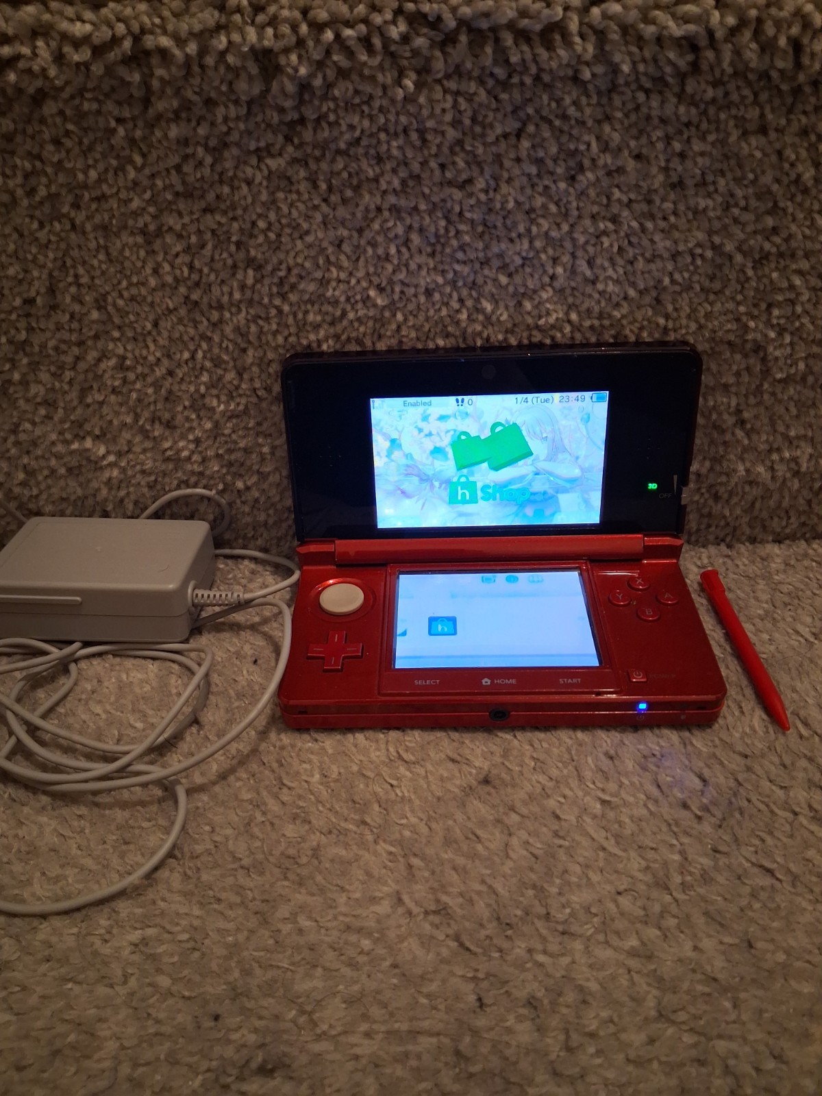 Nintendo 3DS Super Mario 3D Land Flame Red Handheld System