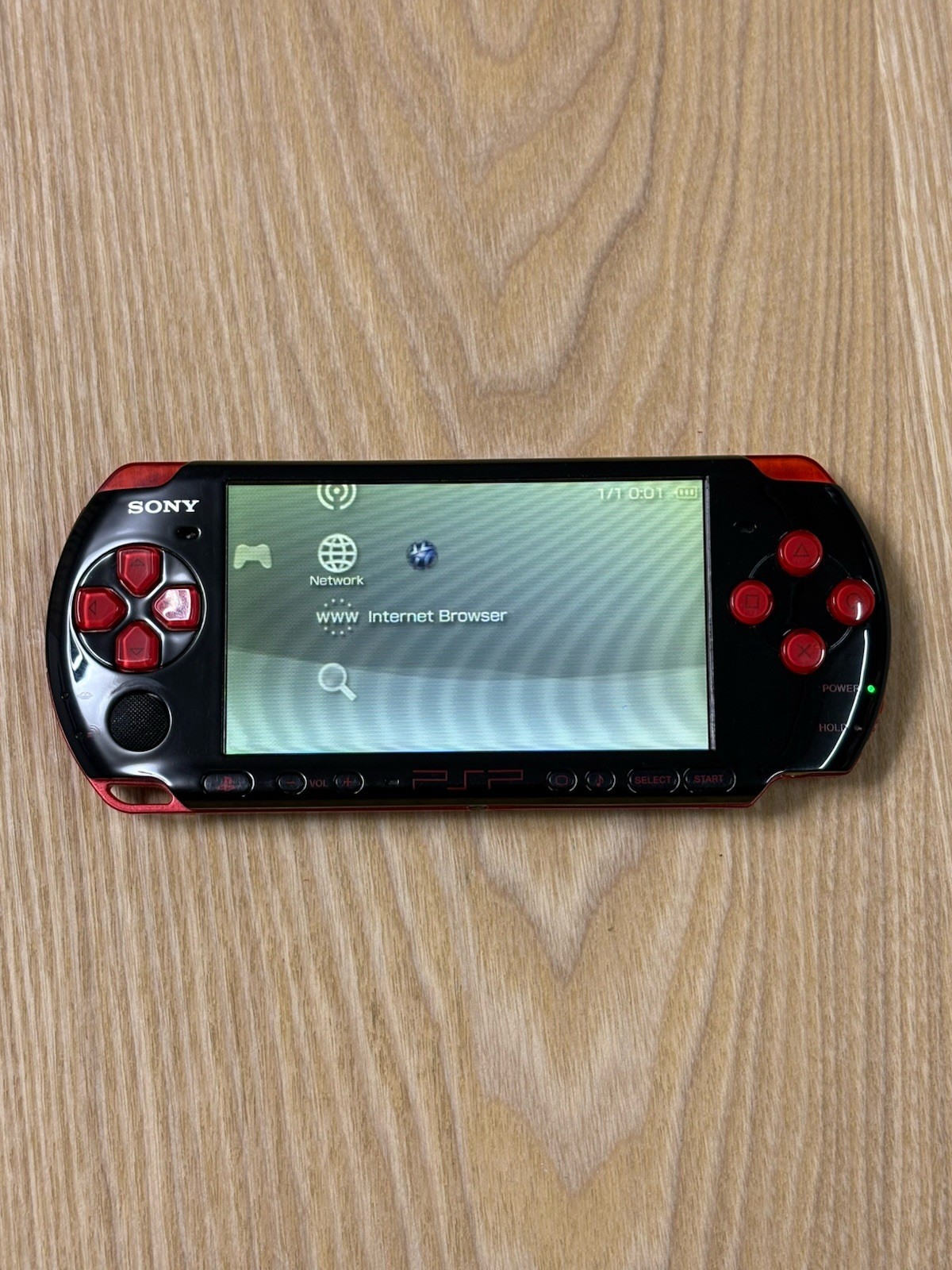 Sony PSP 3000 Black Red Handheld Console PSP-3000 Region Free Tested Japan