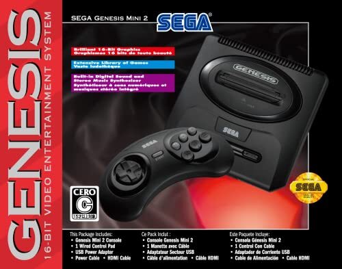 SEGA Genesis Mini 2 North America Version Genesis Mega Drive Contains Games New