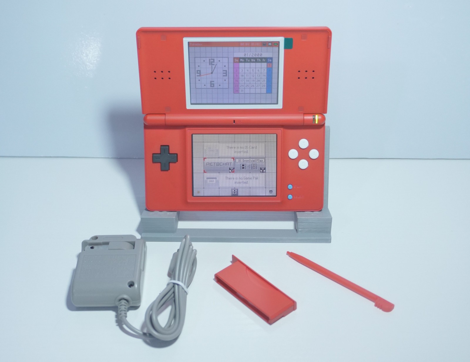 Nintendo DS Lite Pokemon Pokedex Red Handheld System with Charger & Stylus